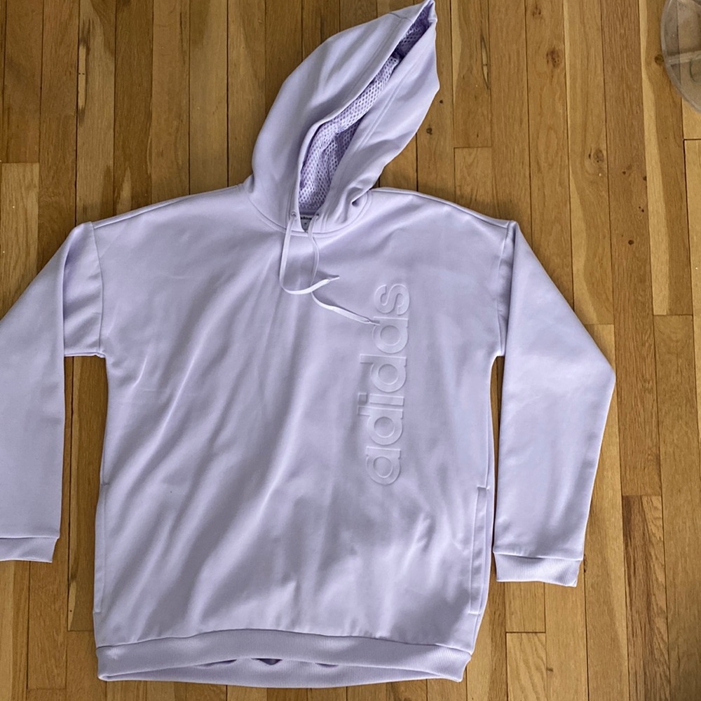 Lilac purple adidas sweat shirt with pockets